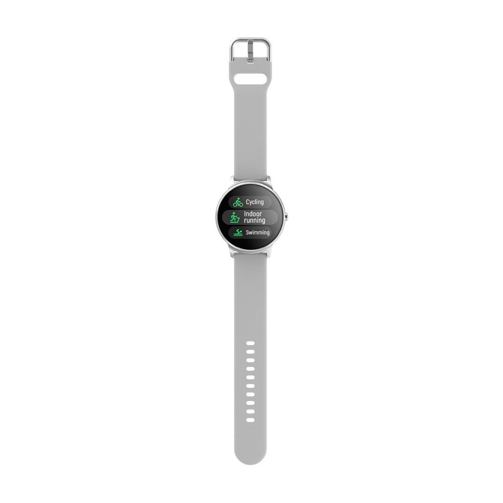 Forever Fitness-Tracker Forever Forevive 2 Wasserdicht IP67 Smart Watch Android iOS Silber