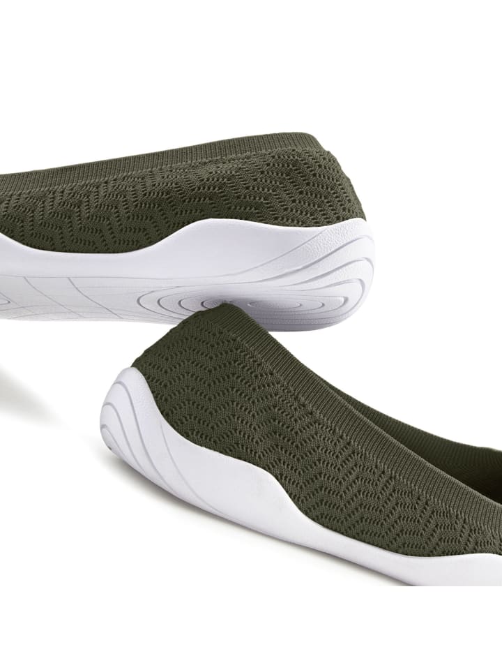 LASCANA Sneaker Ballerinas in olivgrün günstig kaufen