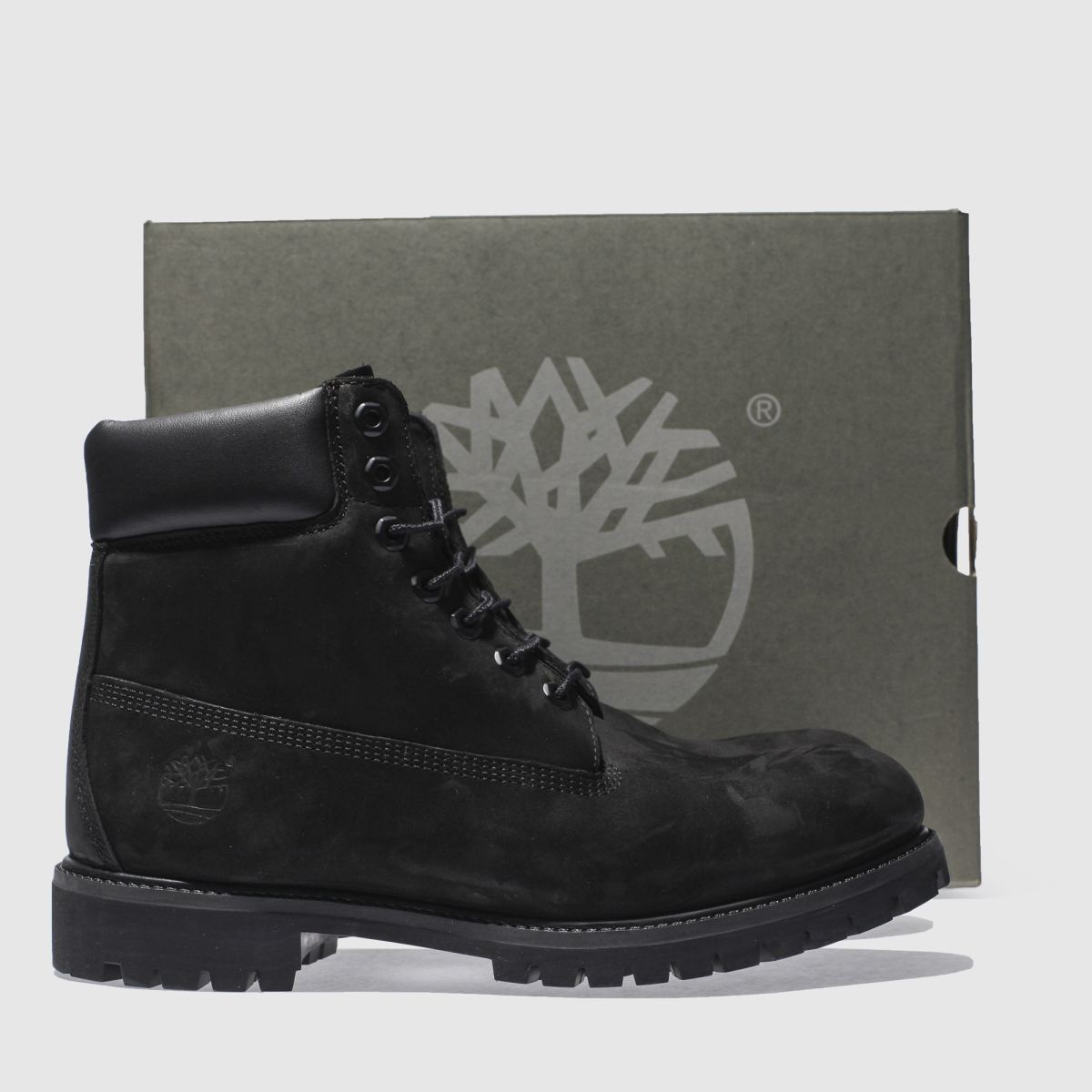 Timberland – Svarta premiumstövlar med 6 tums längd