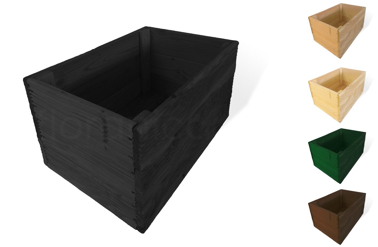 Pemicont Floranica Blumentopf aus Holz Kasten 50cm x 335cm x 285cm Anthrazit Imprägnierte Lärche Schutzhülle für Kräuter Blumen Haus- und Gartendekoration Innen- und Außeneinsatz EU-Produkt