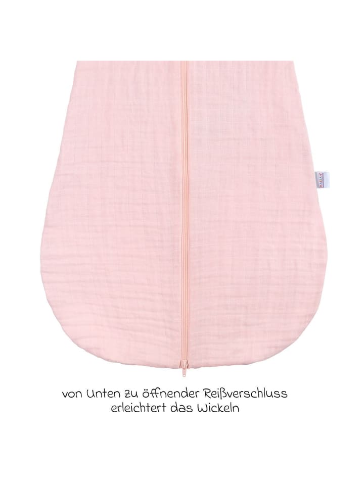 Makian Musselin-Schlafsack - Puder - Gr. 60 cm in rosa günstig kaufen