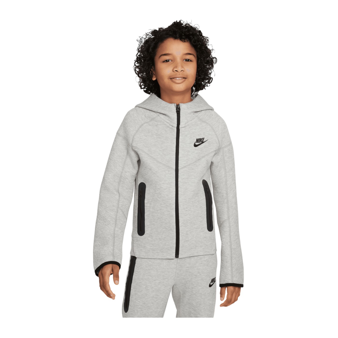 Nike Tech Fleece Jacke Kids Grau Schwarz F063