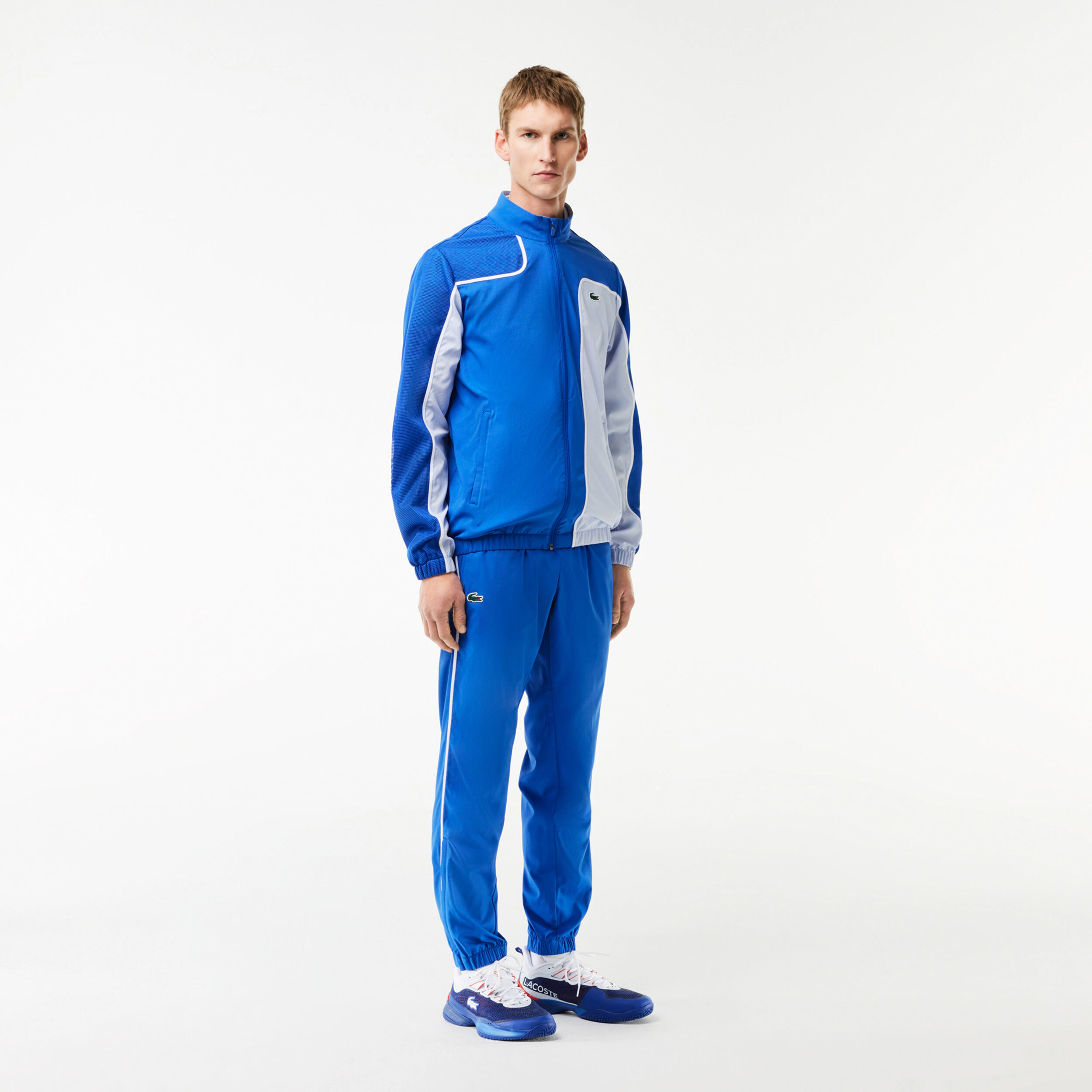 Tennis Overall Colourblock Trainingsanzug Herren - Blau, Weiß