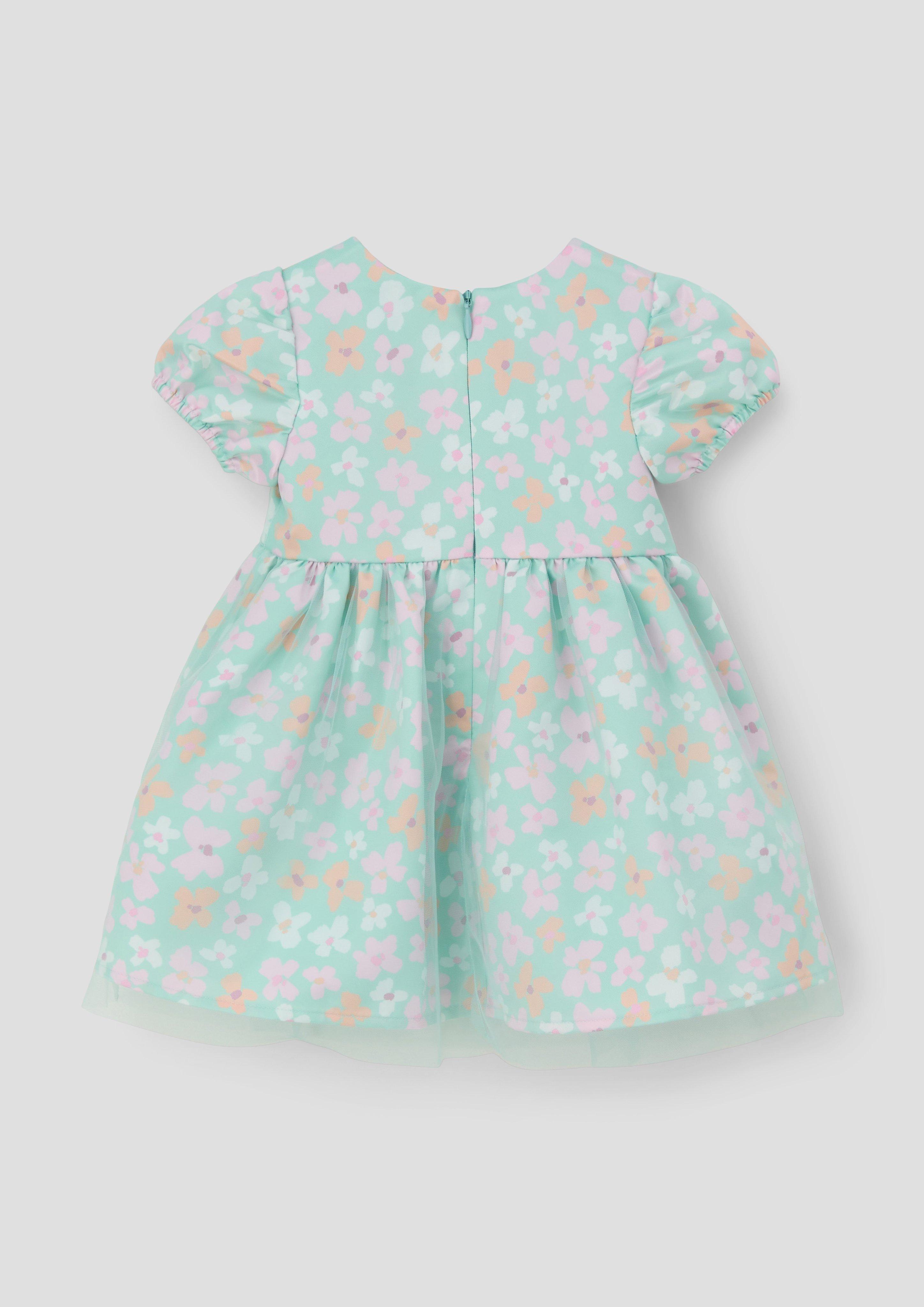 Rüschenkleid mit All-over-Print  2140179-60A6