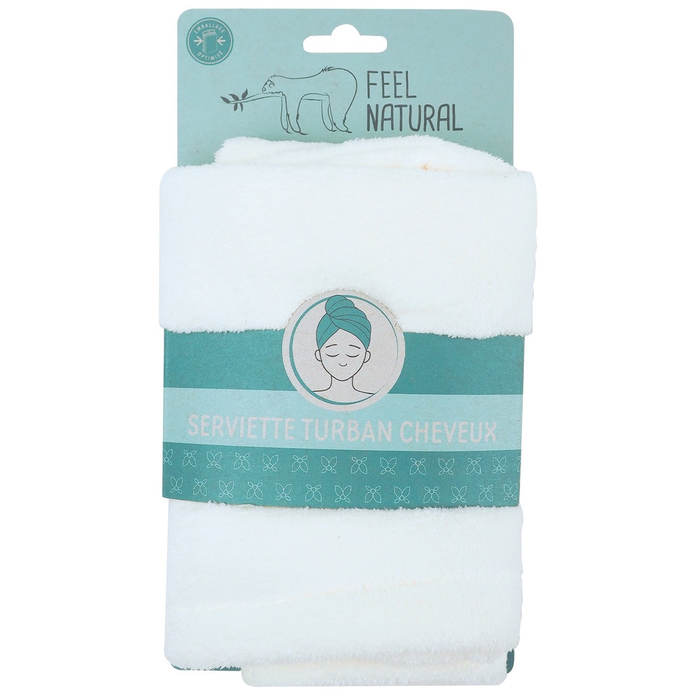 feel natural Serviette Cheveux microfibre Accessoire Cheveux