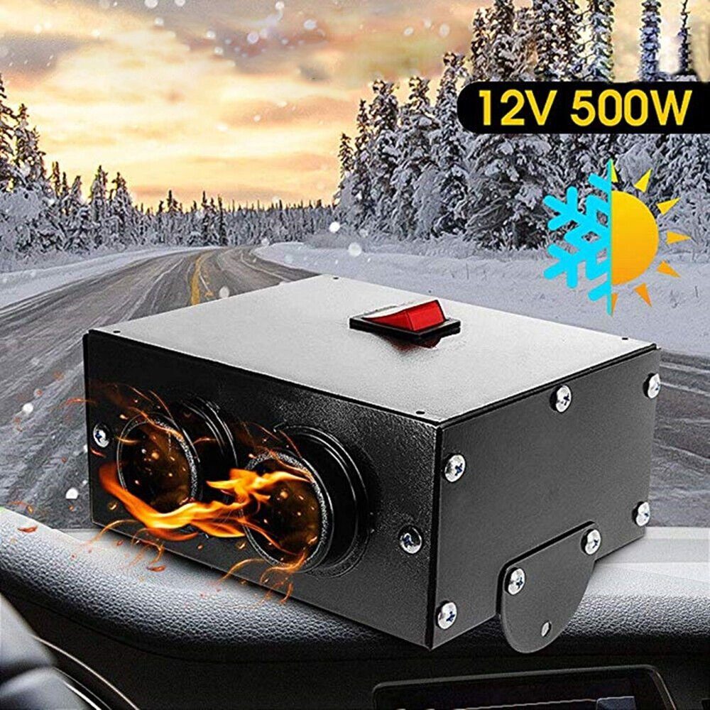 meeteu Heizgerät 12V 500W KFZ AutoZusatzheizung, Heizlüfter Defroster Demister Heizer Scheibenenteiser