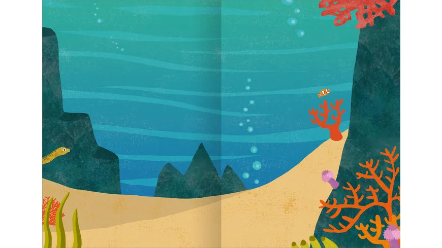 Erstes Stickern – Am Meer