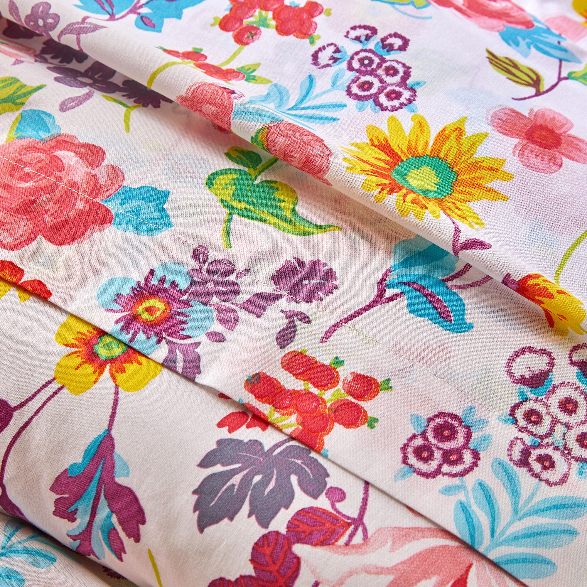 Linge de lit Kelly en coton imprimé floral