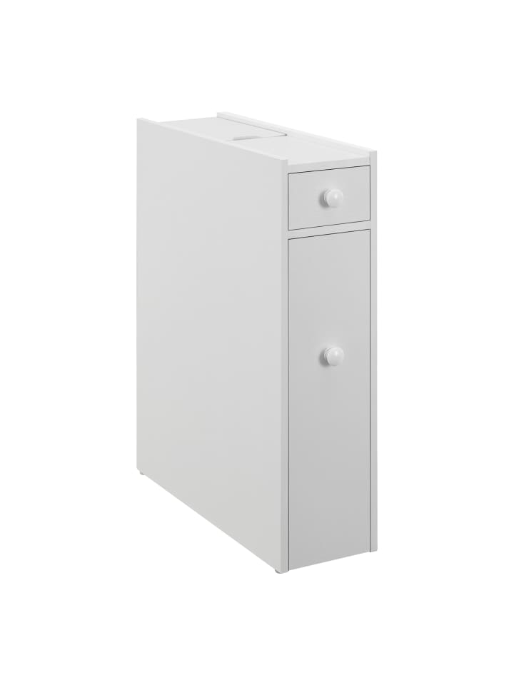 en.casa Badezimmerschrank Kihniö in Weiß (H)58cm (B)16cm (T)48cm günstig kaufen onesize