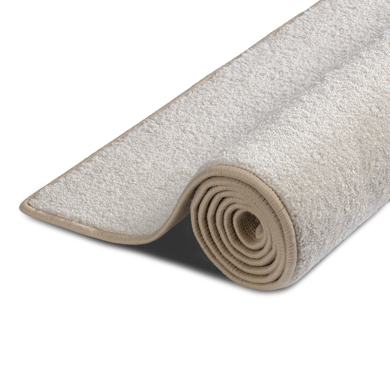 Hochflor-Bettumrandung Sundae Creme 20, 3 Größen, Teppichläufer Floordirekt, Höhe 13.5 mm, (3-tlg), Velours