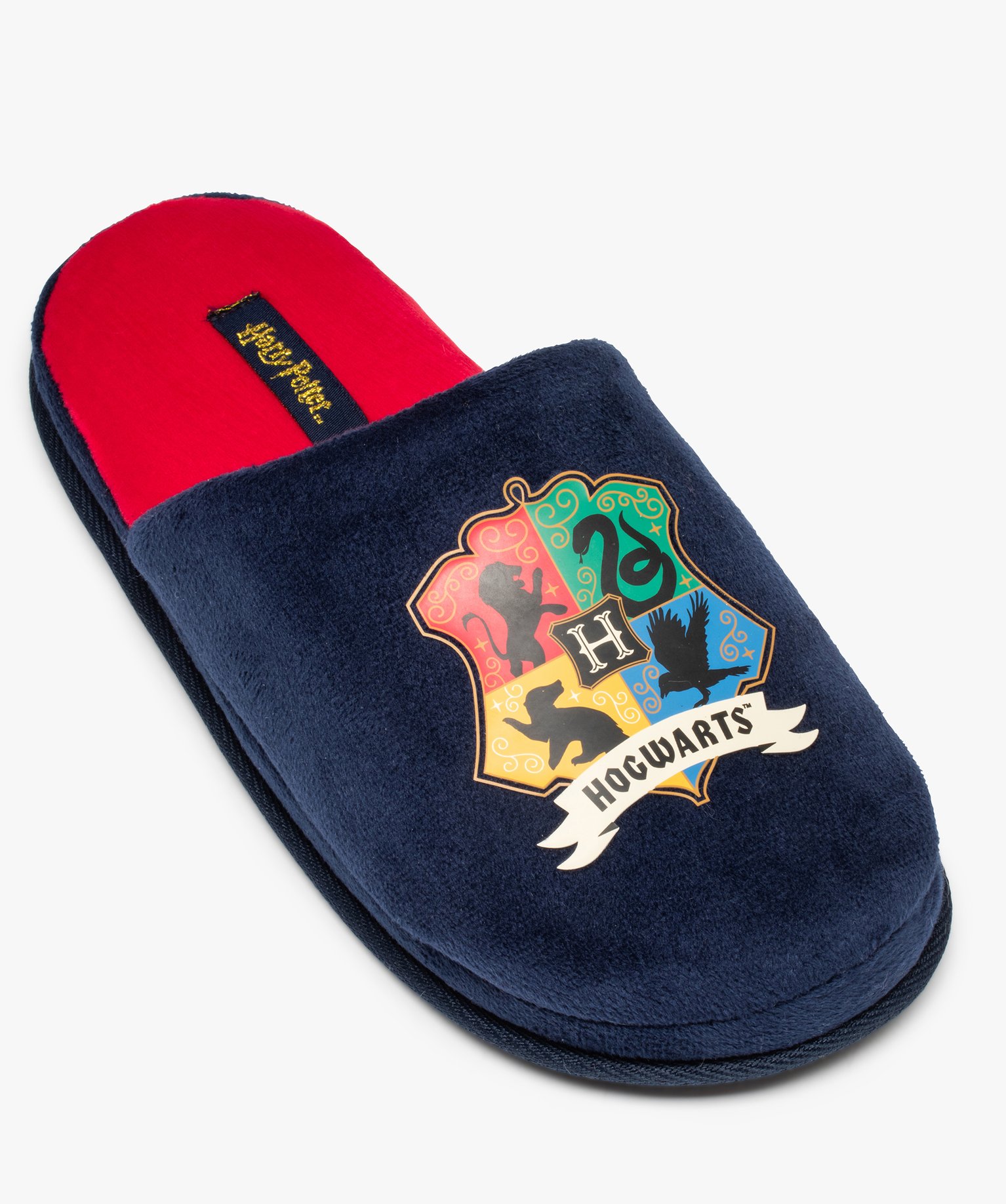 Chaussons homme mules en velours imprimés Hogwarts – Harr... bleu | GEMO