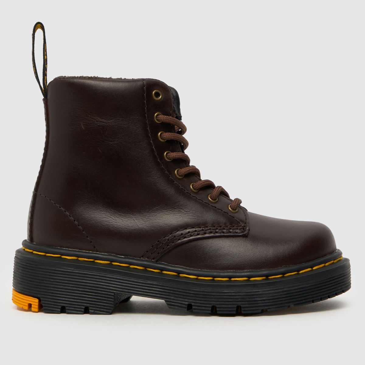 Dr Martens bruna 1460 pojkar småbarnsstövlar