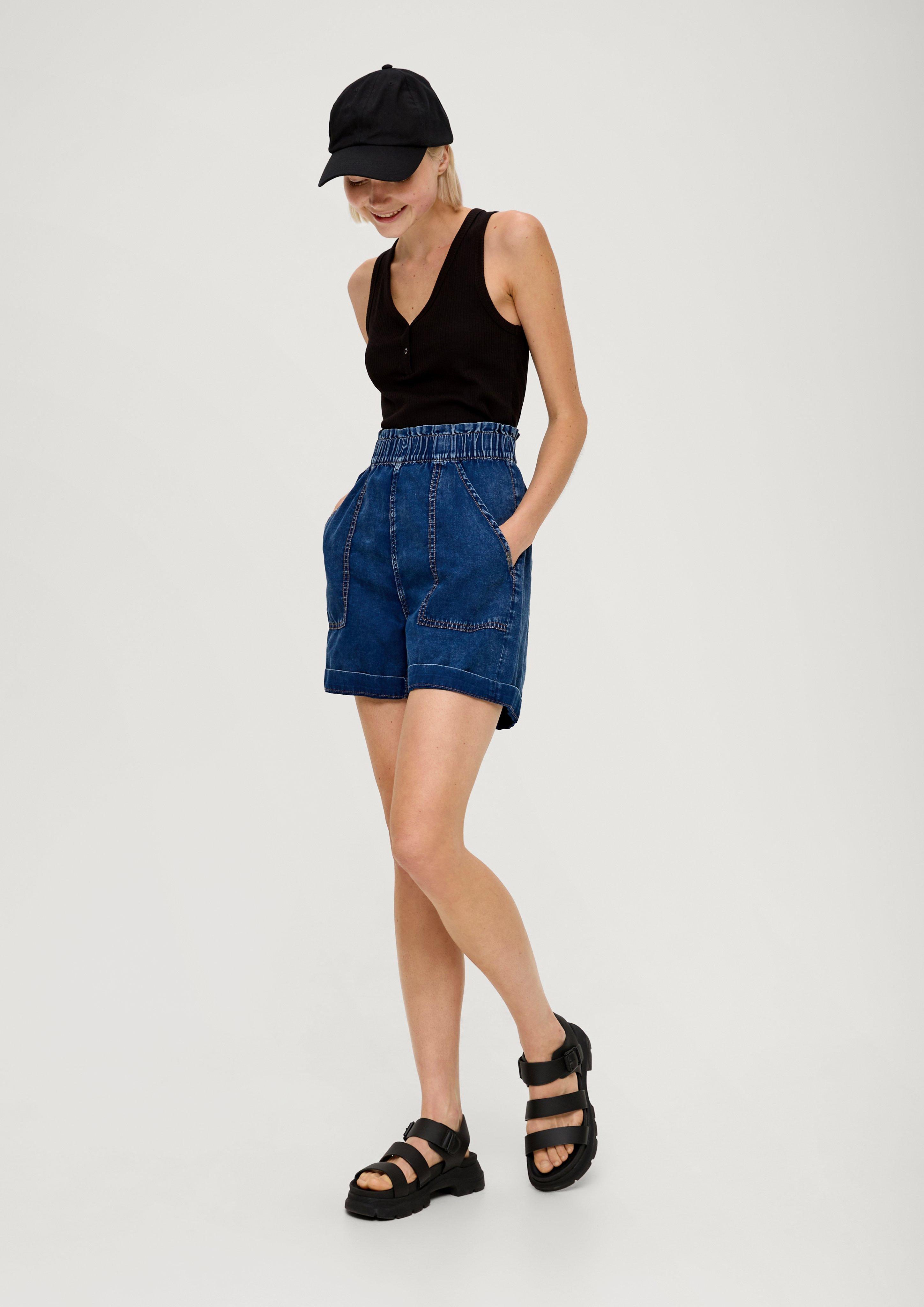 Jeans-Shorts Paper Bag / Relaxed Fit / High Rise / Semi Wide Leg  2131252-59Y2
