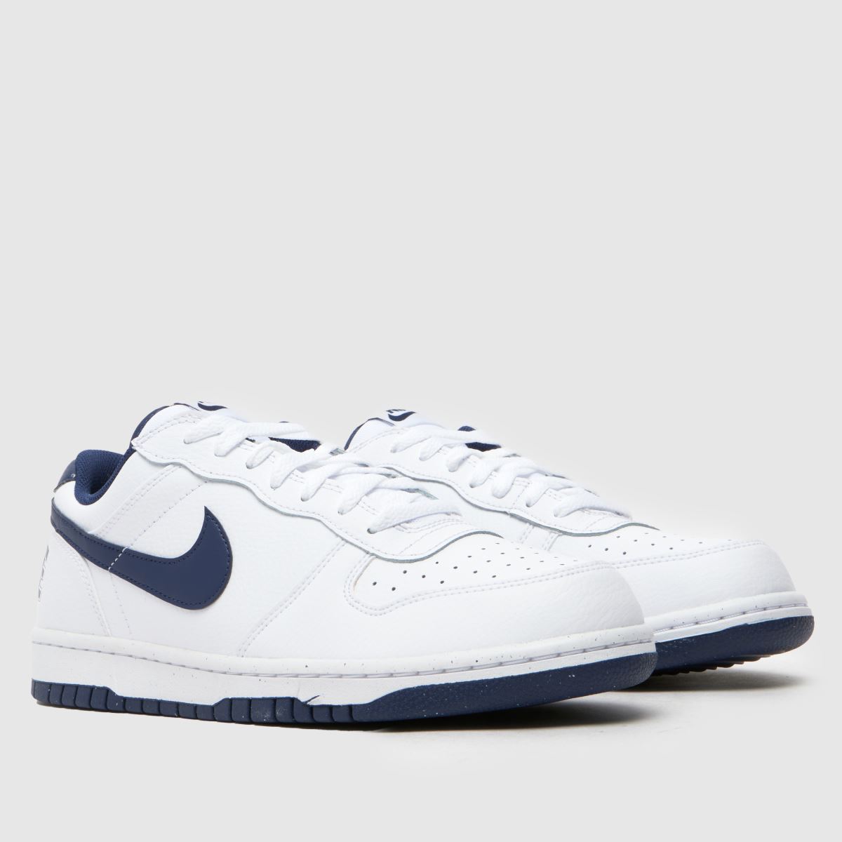 Nike – stora låga sneakers i vitt och marinblått