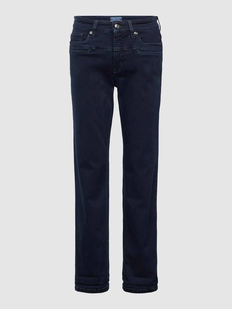 Jeans mit 5-Pocket-Design Modell 'PEARLIE' in dunkelblau