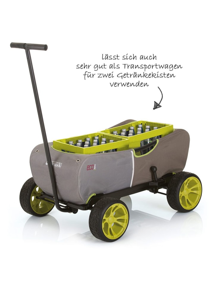 Hauck Toys Bollerwagen Eco Mobil Forest Green - faltbar mit Dach in grau,beige günstig kaufen onesize