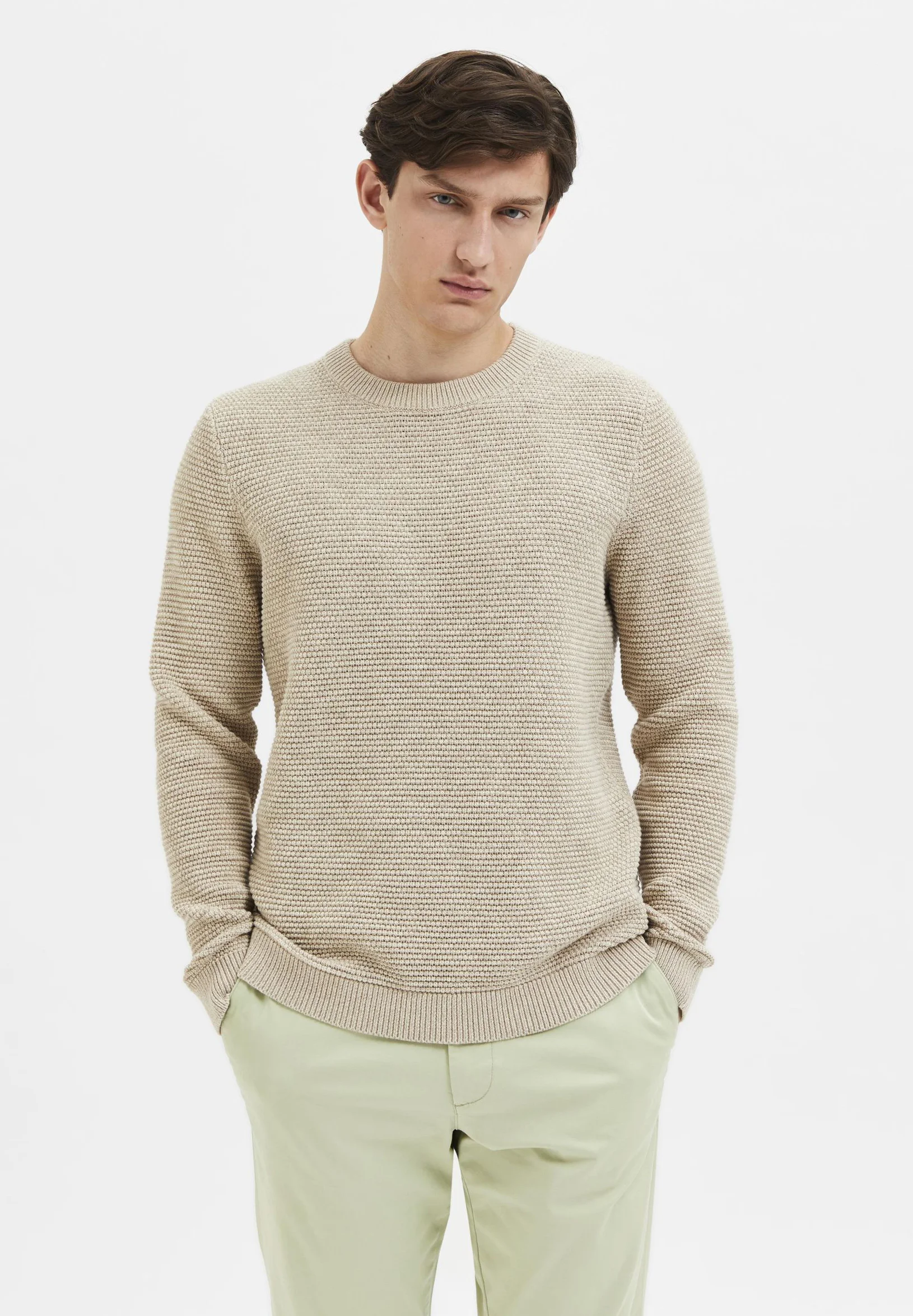Suéter VINCE LS BUBBLE CREW NECK W NOOS de Selected Homme