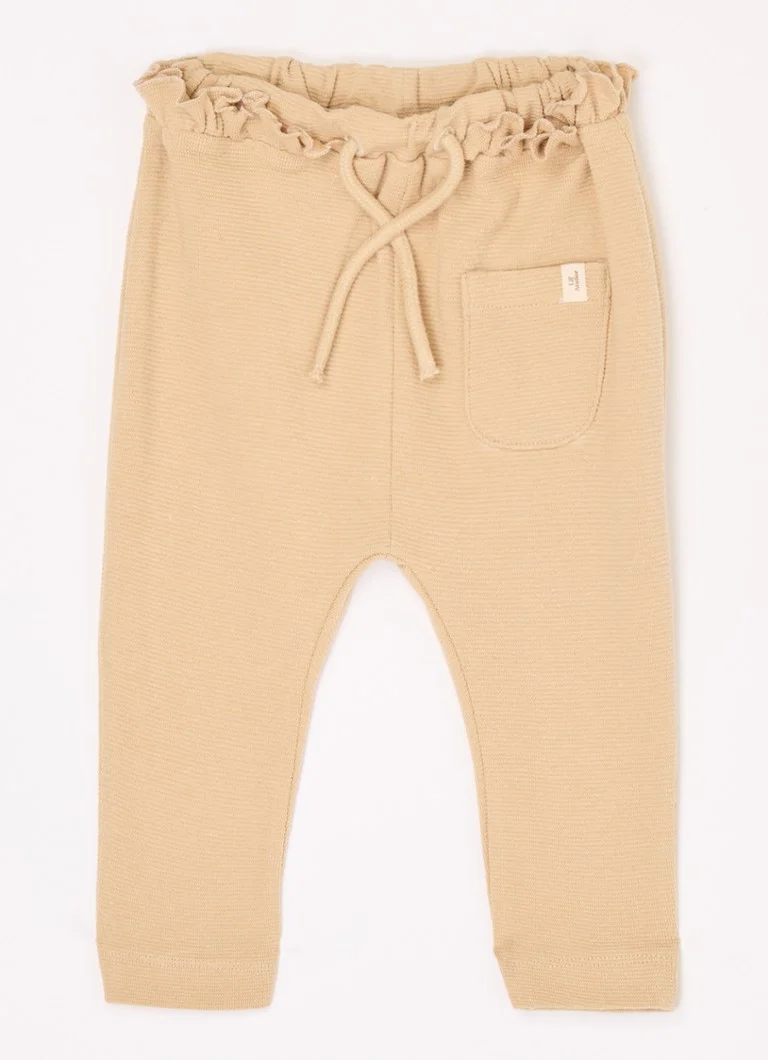 Pantaloni jogging slim fit Lil' Atelier NBFOlana din amestec de bumbac organic