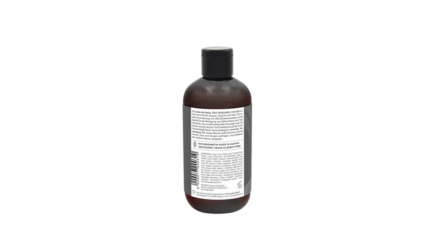 LIEBE DIE NATUR - natürliches 3in1 Männer Duschgel 250 ml