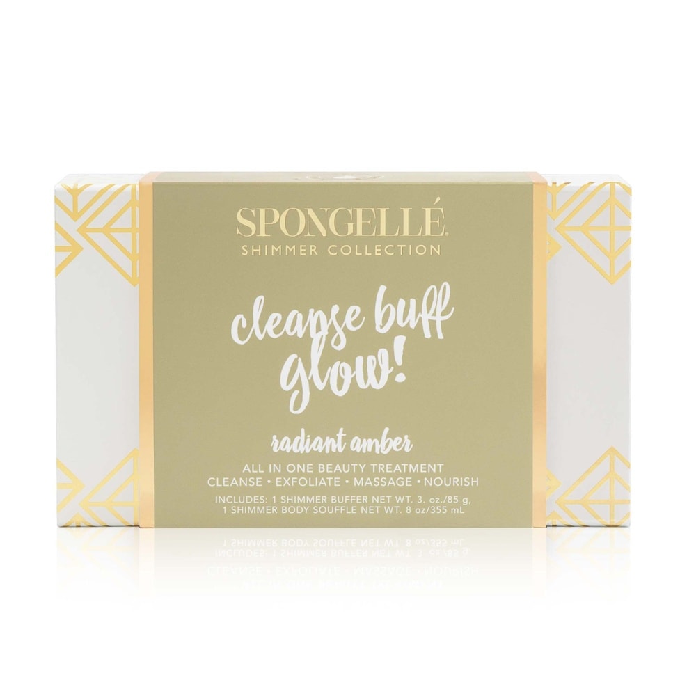 spongelle SHIMMER GIFT SET - RADIANT AMBER GOLD Coffret cadeau chatoyant