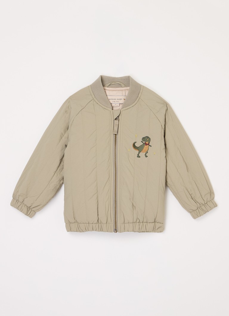 Konges Sløjd Juno quilted bomber jacket with embroidery