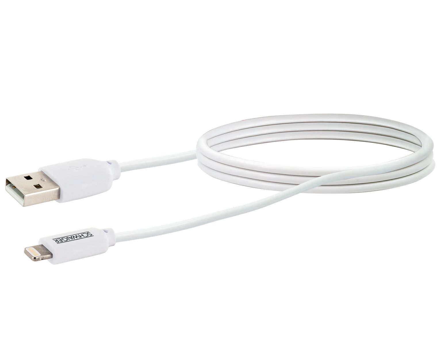 Schwaiger LKF200L 2 Meter weißes Apple Lightning Kabel