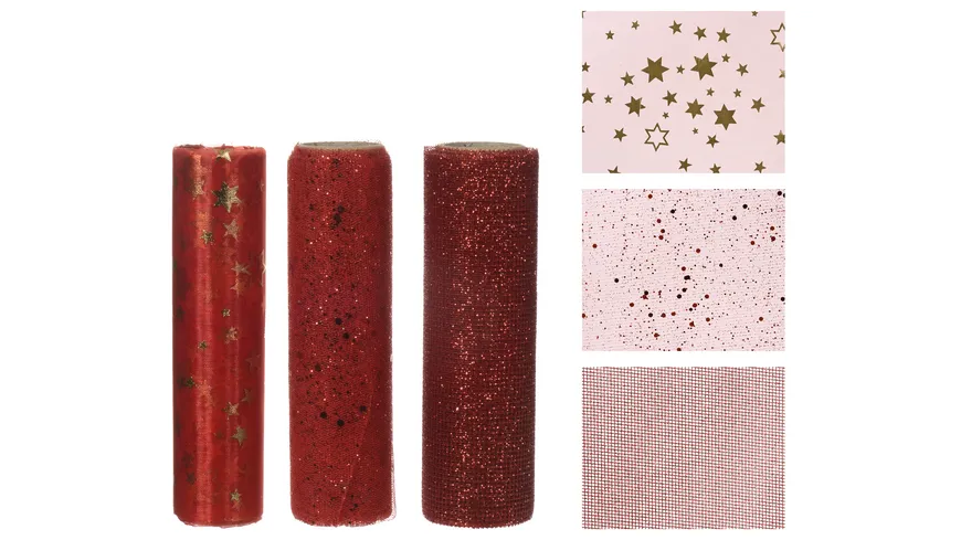 Dekostoff Polyester rot