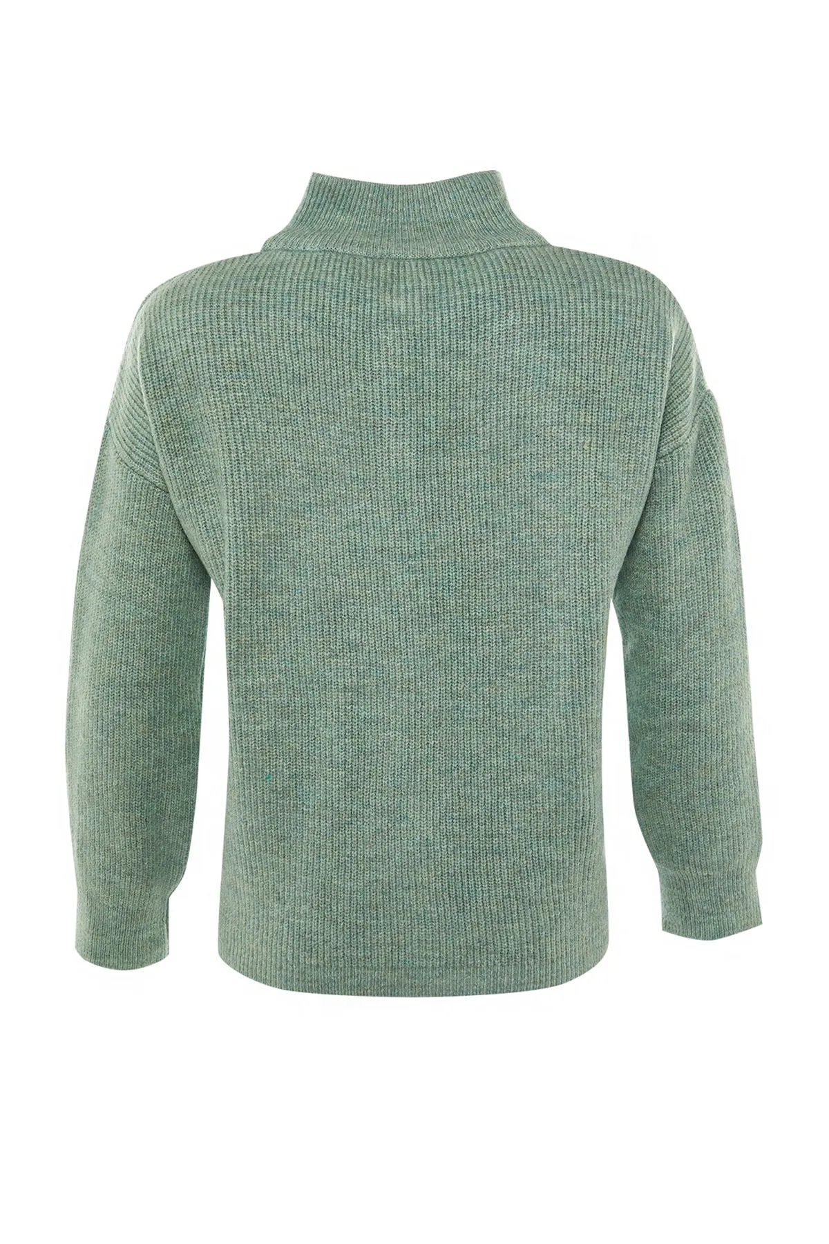 Trendyol Collection  Mintfarbener, weicher Strickpullover mit Reißverschluss TWOAW20XS0009