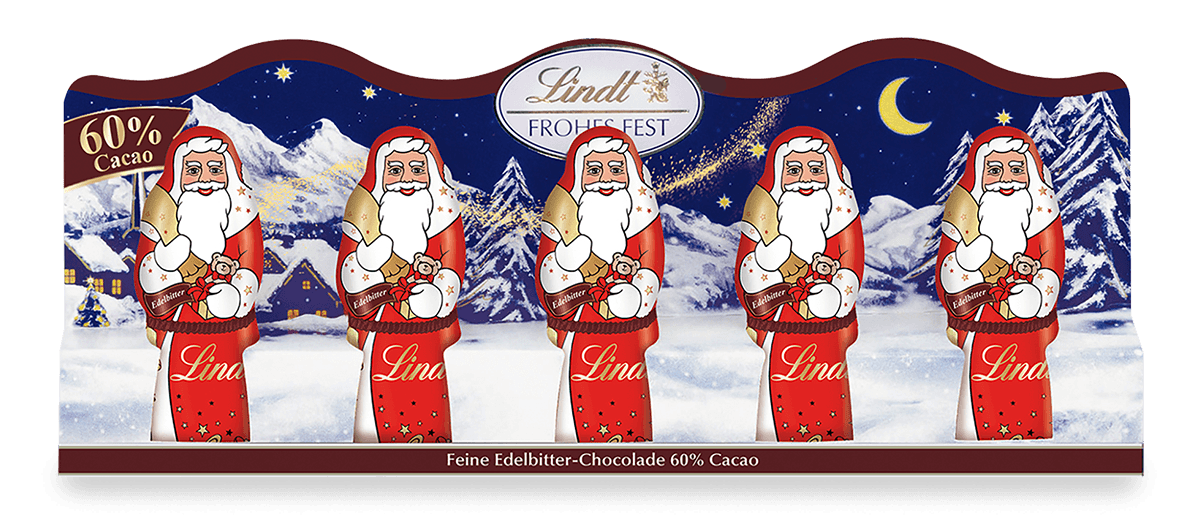 Mini-Weihnachtsmänner Edelbitter, 50g