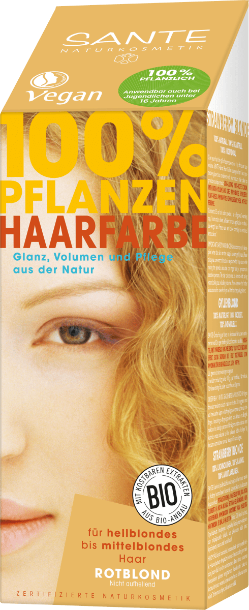 Pflanzenhaarfarbe Rotblond, 100 g
