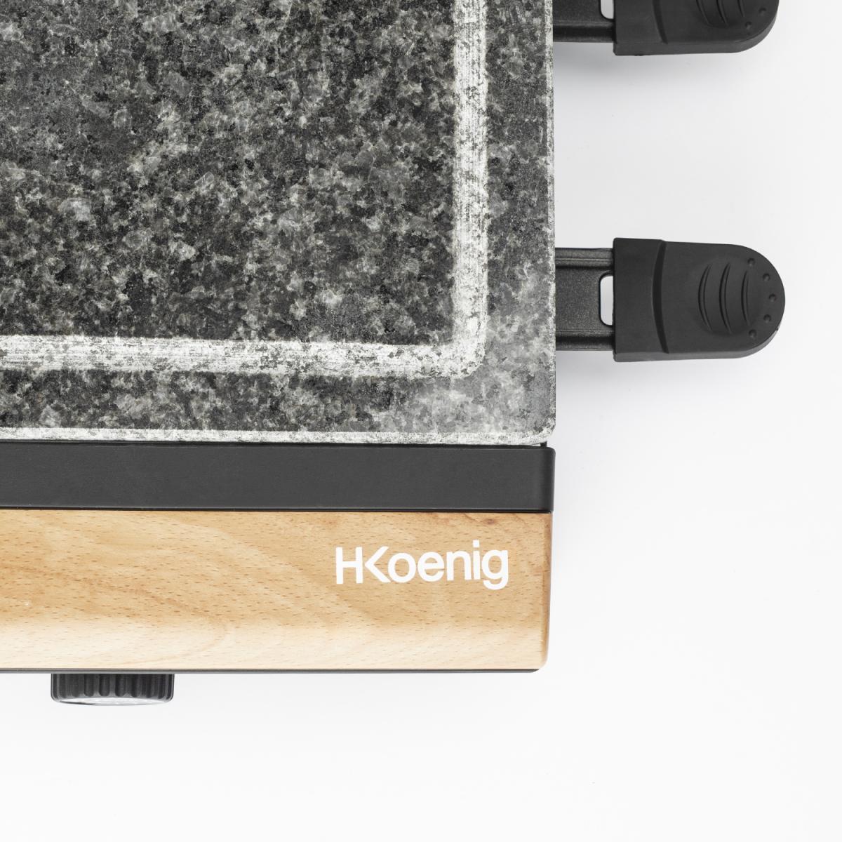 H.Koenig Raclette RP328 für 8 Personen mit Granitsteinplatte, 1400W