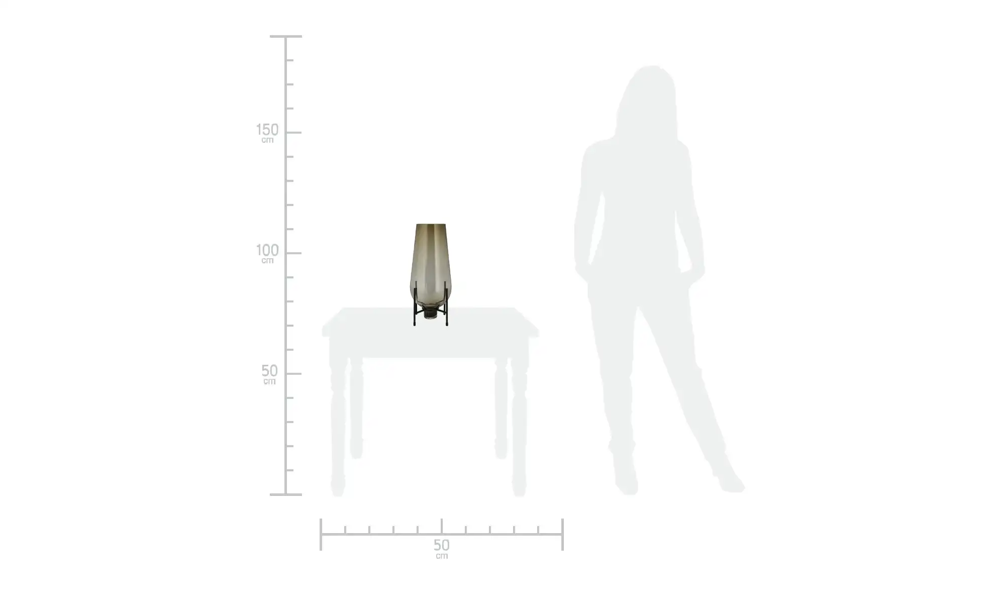 Peill Putzler Vase mit Metallgestell