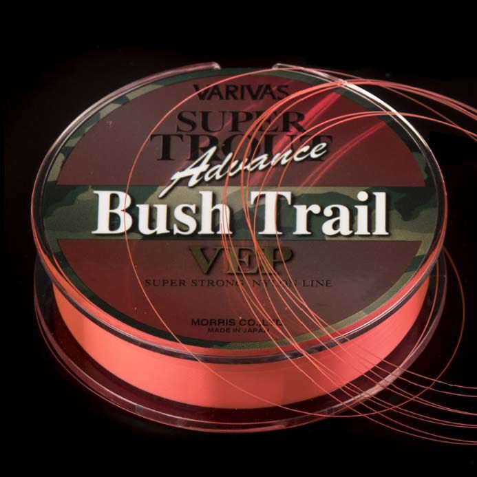 Fluoro oranje nylon lijn Varivas Super Trout Advance Bush Trail 100m