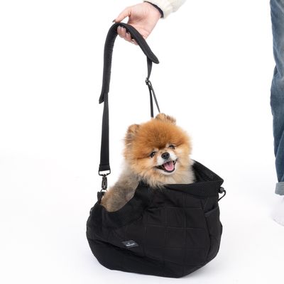 Nomad Tales Blush Schultertasche für Hunde, ebony