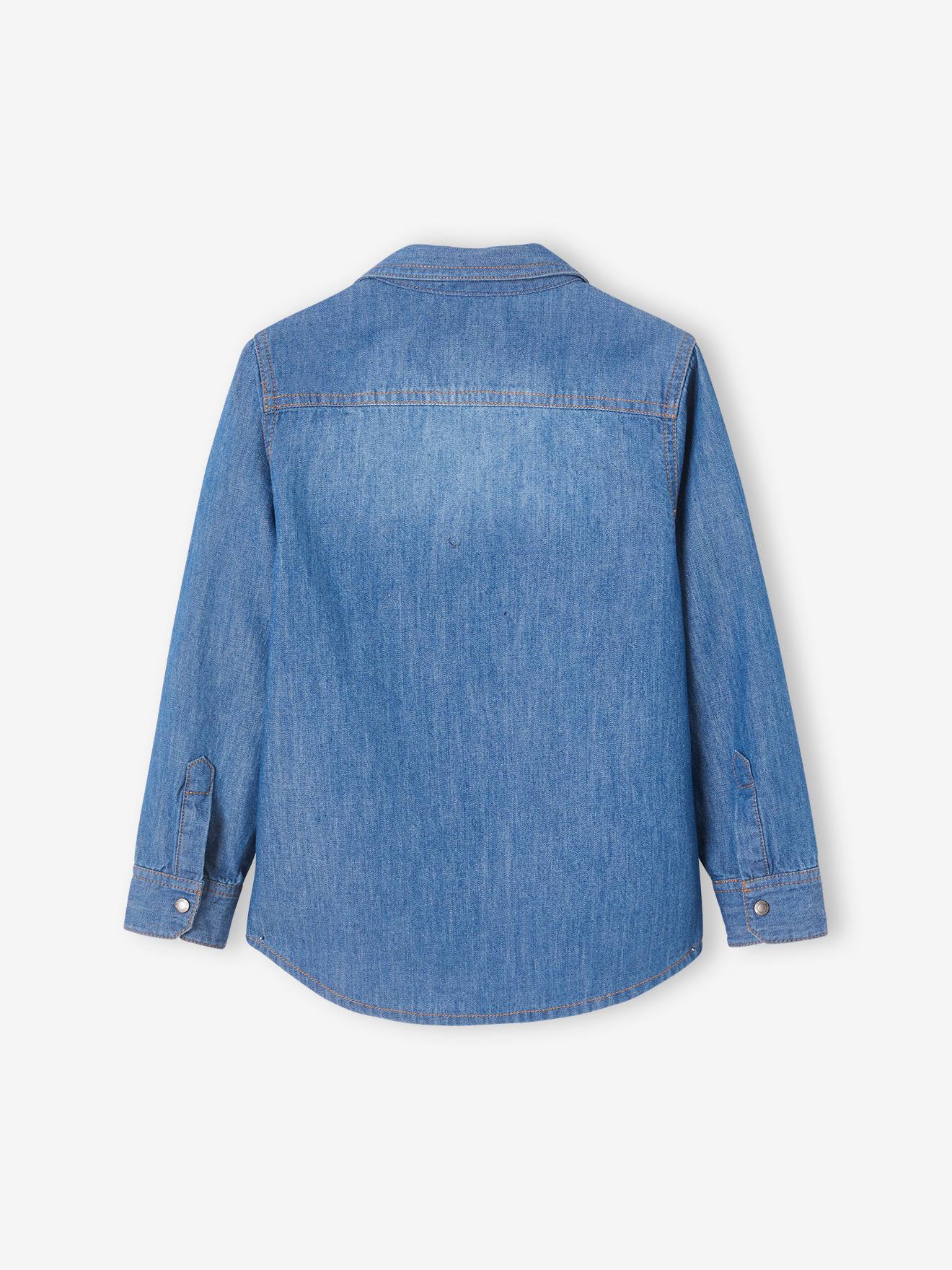 Chemise en jean garçon stone