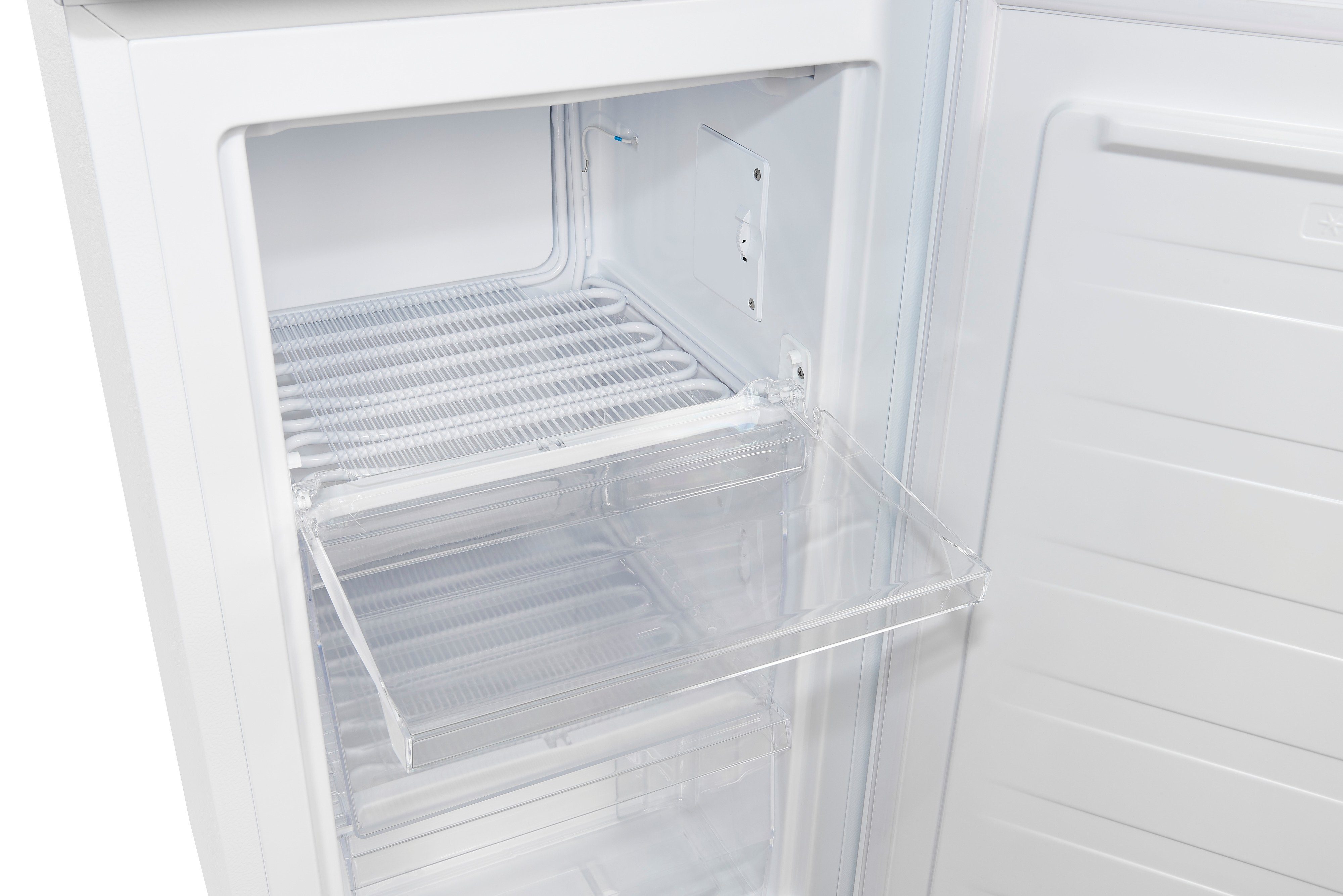 exquisit Gefrierschrank GS111-010F, 85 cm hoch, 48 cm breit, kompakt mit praktischer Gefrierklappe