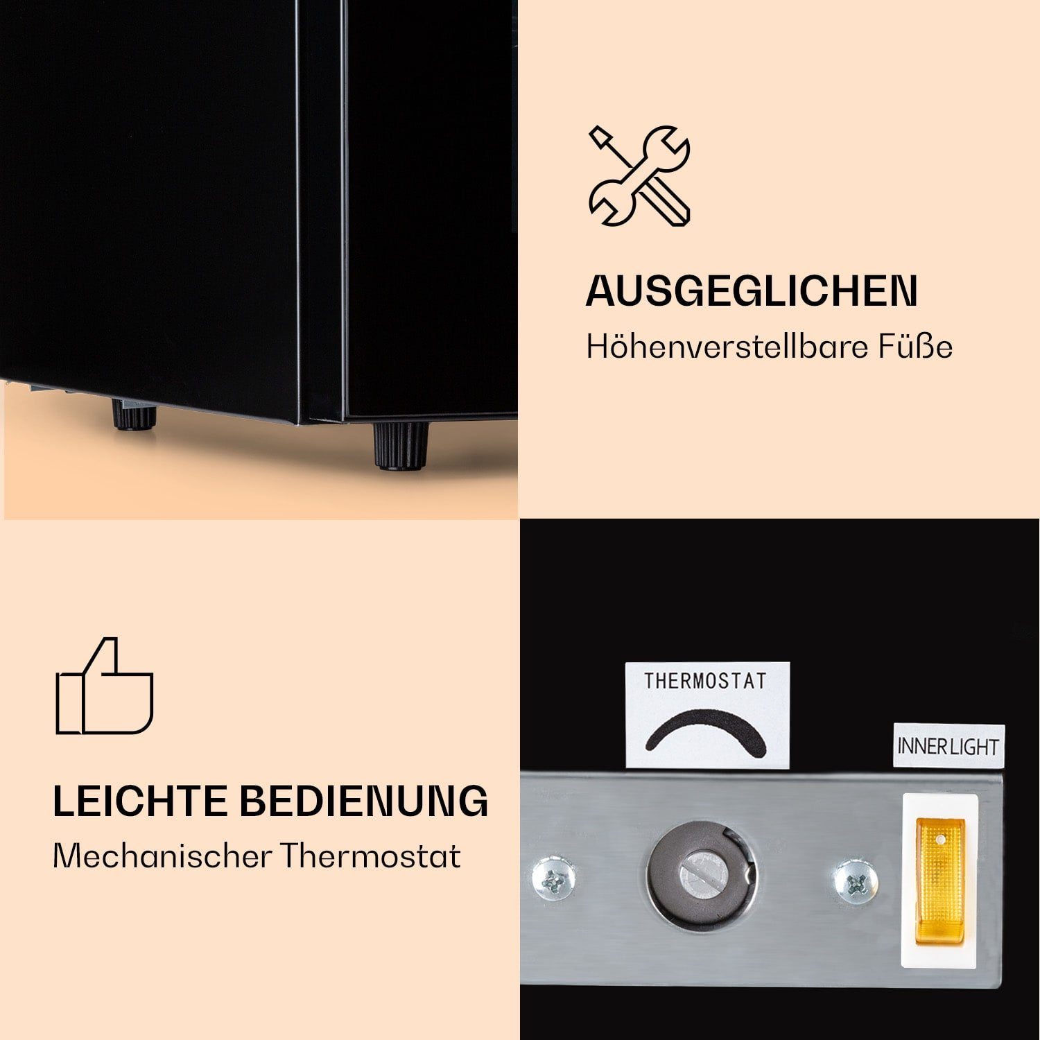 Klarstein Gefrierschrank HEA17-IceAge-88 10036066, 66 cm hoch, 60 cm breit