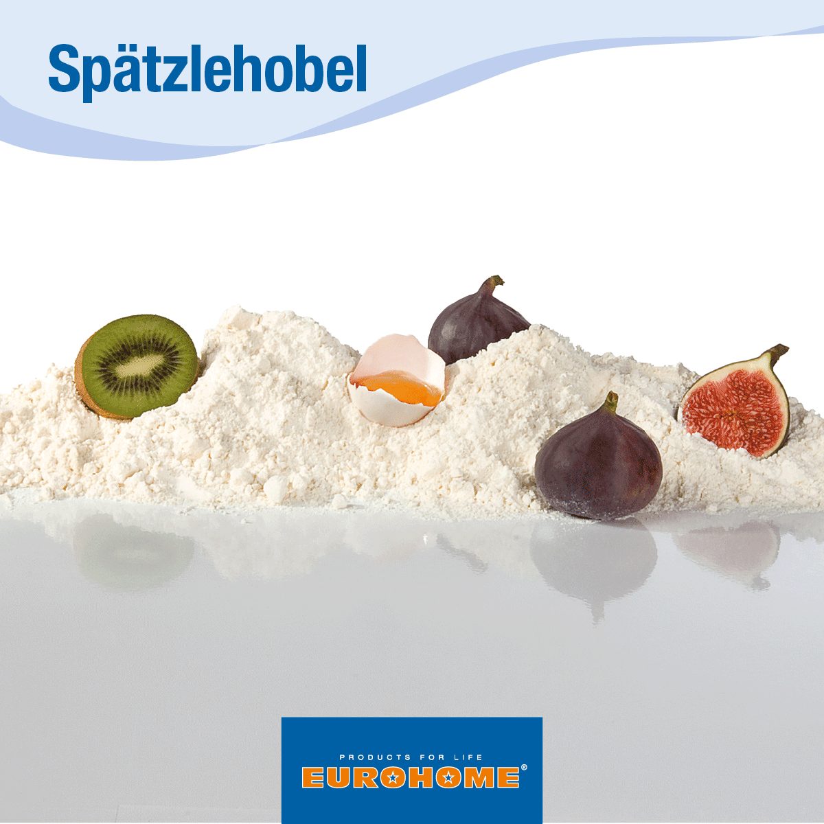 EUROHOME Spätzlehobel Edelstahl Spätzlereibe ohne Nase für Knöpfle mit Kunststoffgriff, Edelstahl, (Spätzlehobel 33 x 11 x 6,3 cm), Spätzlepresse runde Löcher - Reibe mit Trichter