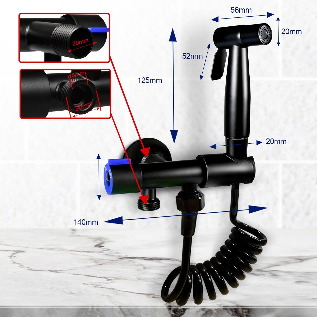 Greensky Bidetarmatur Bidet Handbrause Toilette Bad Armaturen Edelstahl