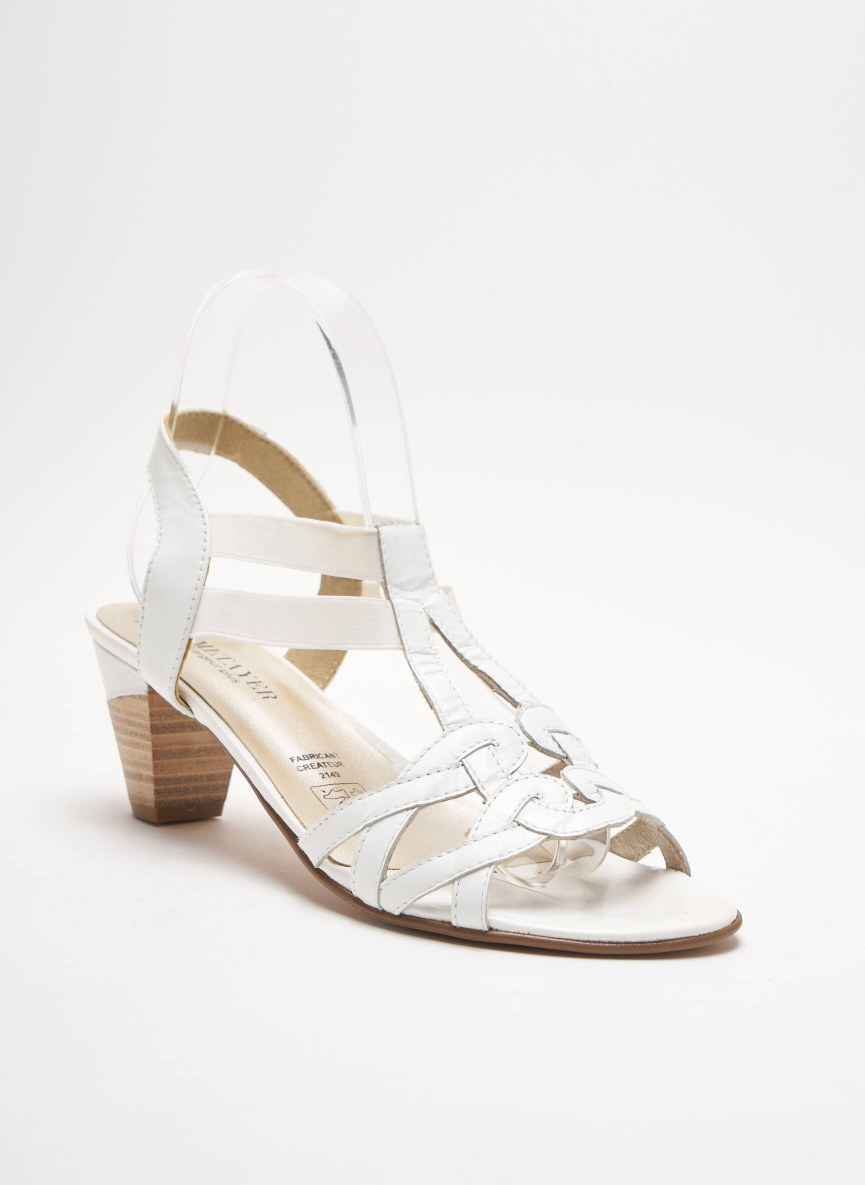 J Metayer Sandales Nu Pieds Femme couleur blanc