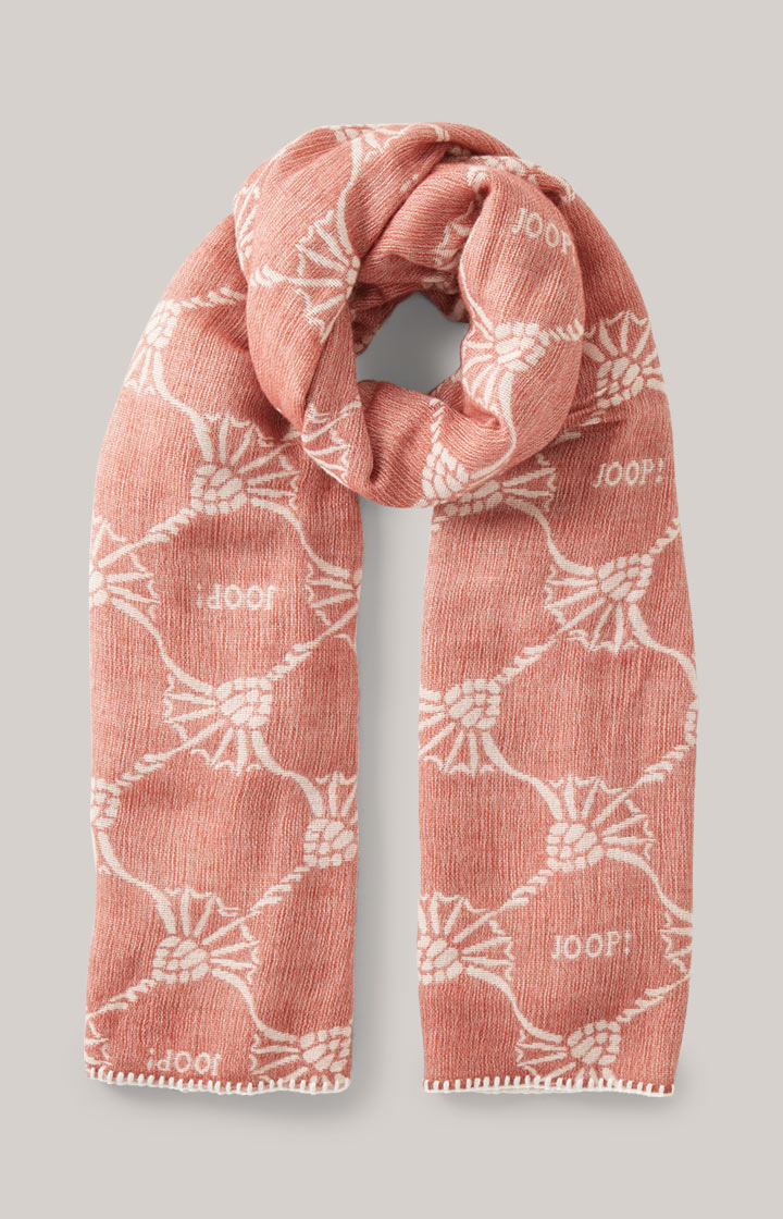 Schal in Rot/Beige