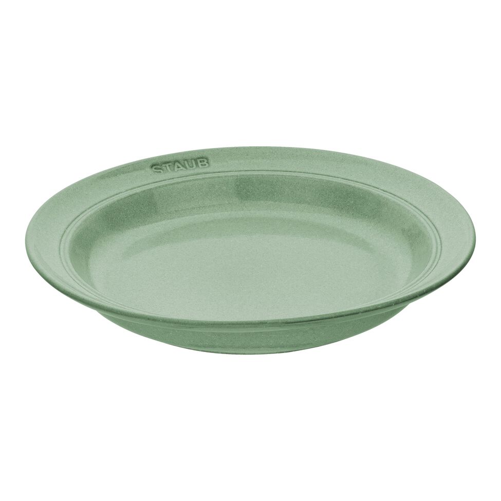 Teller 24 cm, Keramik, Salbeigrün