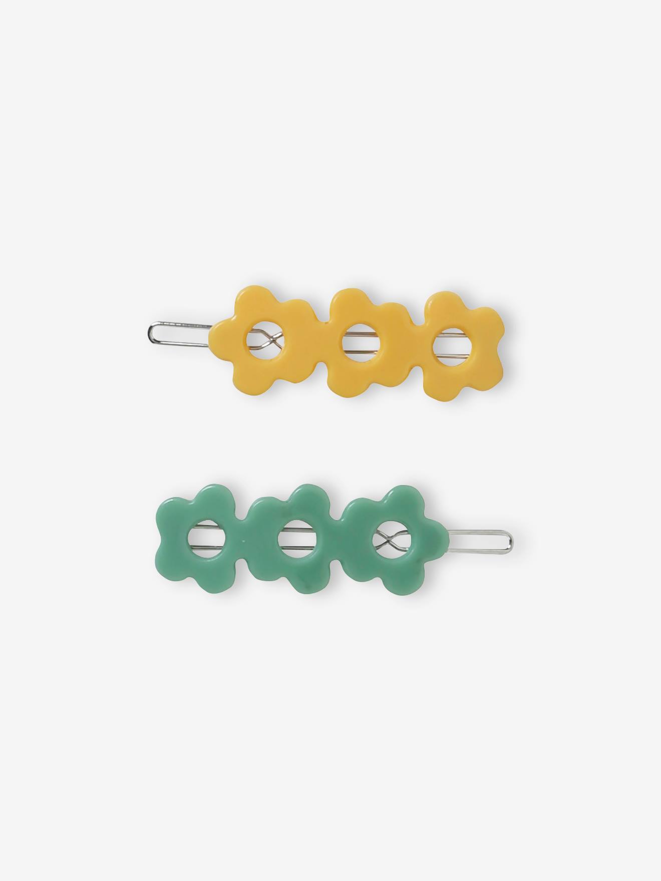 Lot de 2 barrettes fille marguerites jaune