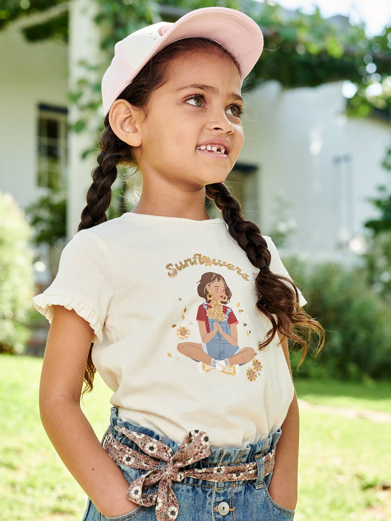 Vertbaudet Mädchen T-Shirt Oeko-Tex - wollweiß