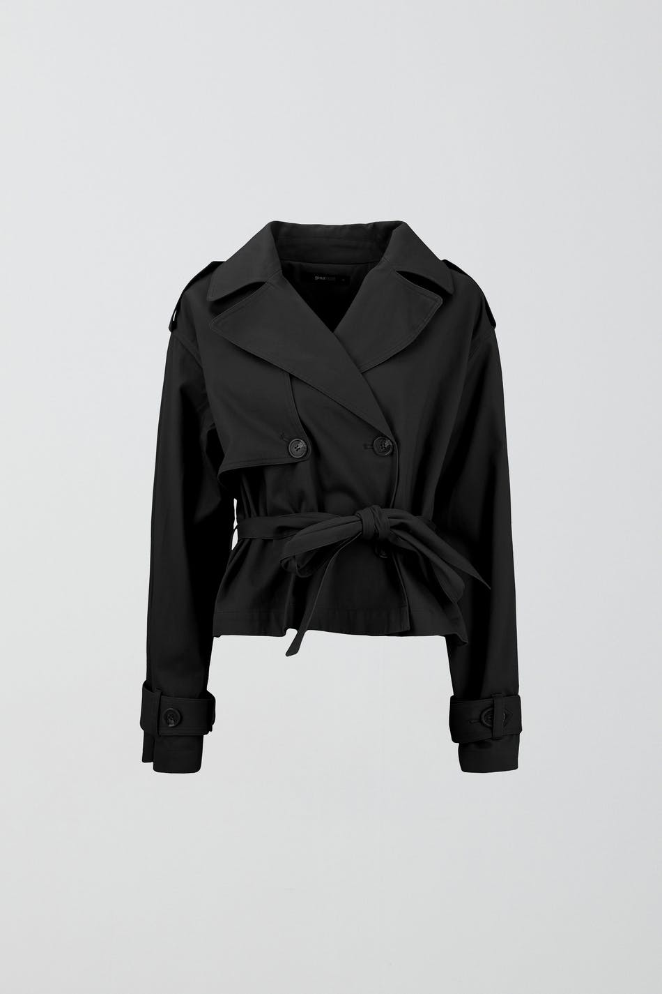 Cropped trench coat