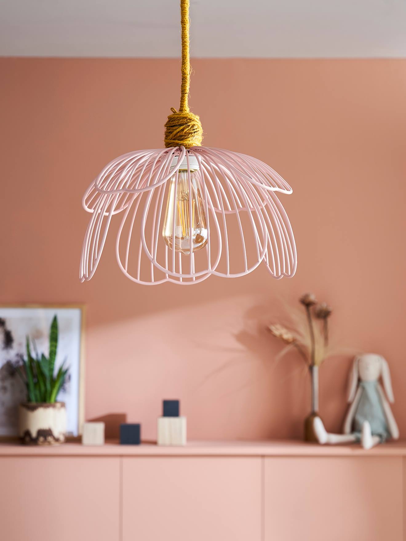 Vertbaudet Kinderzimmer Lampenschirm BLÜTE - rosa