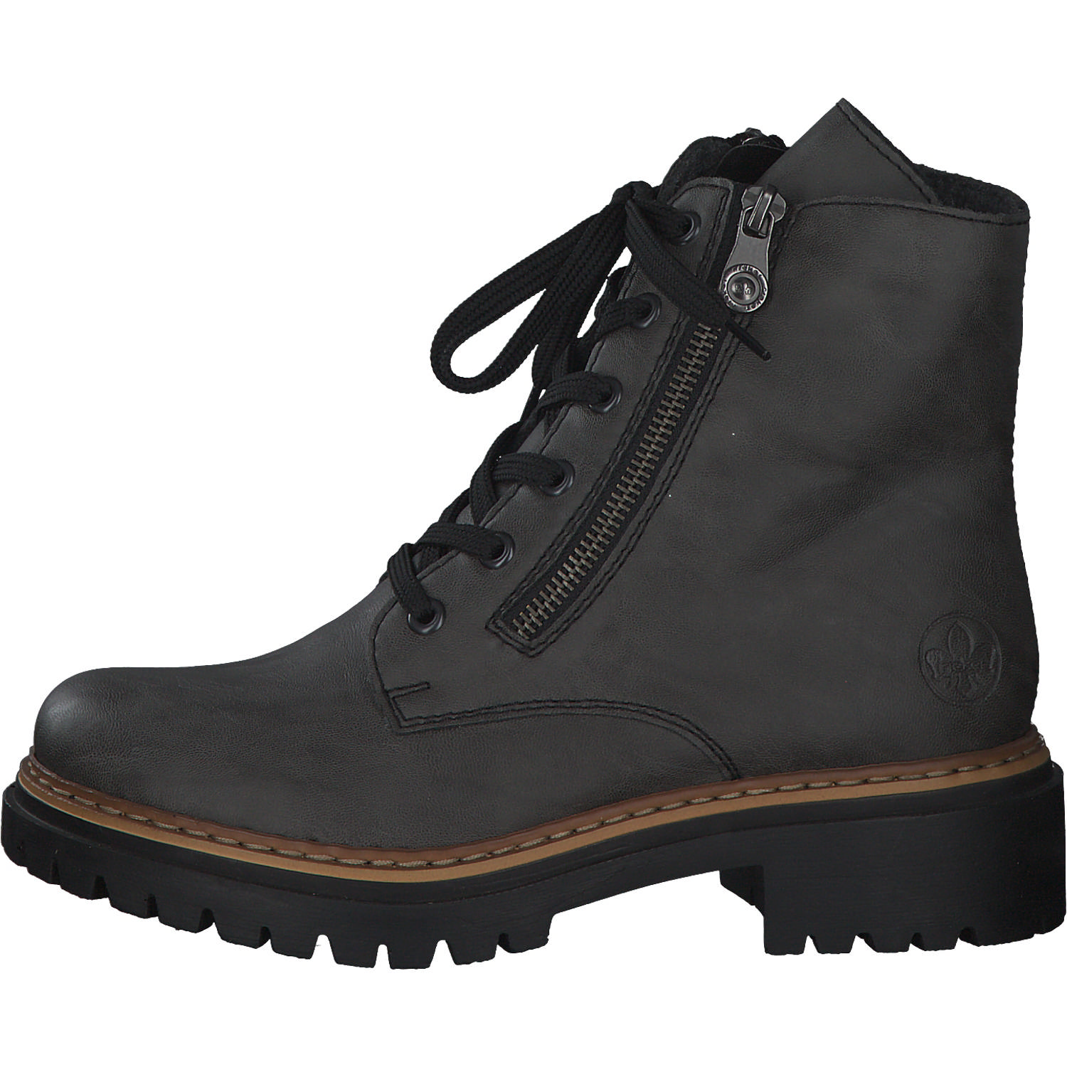 Rieker 72611, Schnürstiefeletten, Damen, Grau