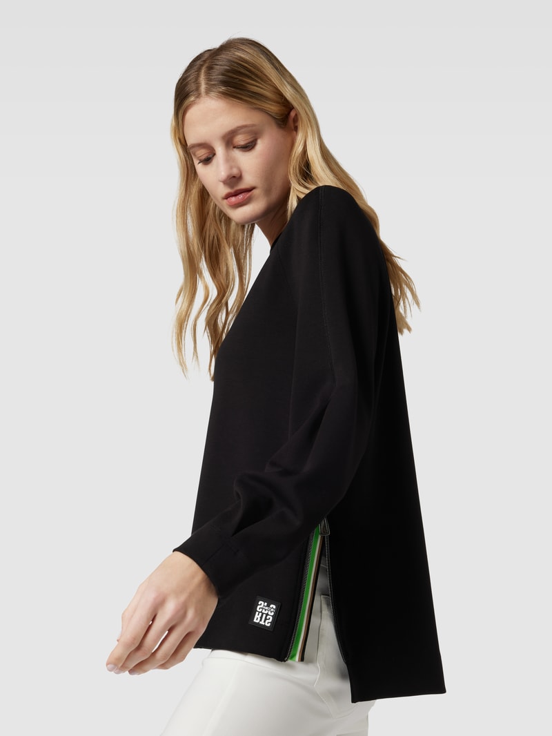 Sweatshirt mit Label-Patch in black