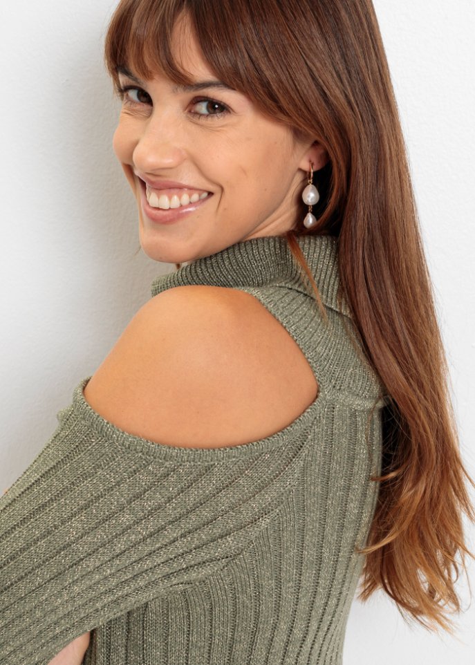 Strickkleid mit Glitzereffekt
