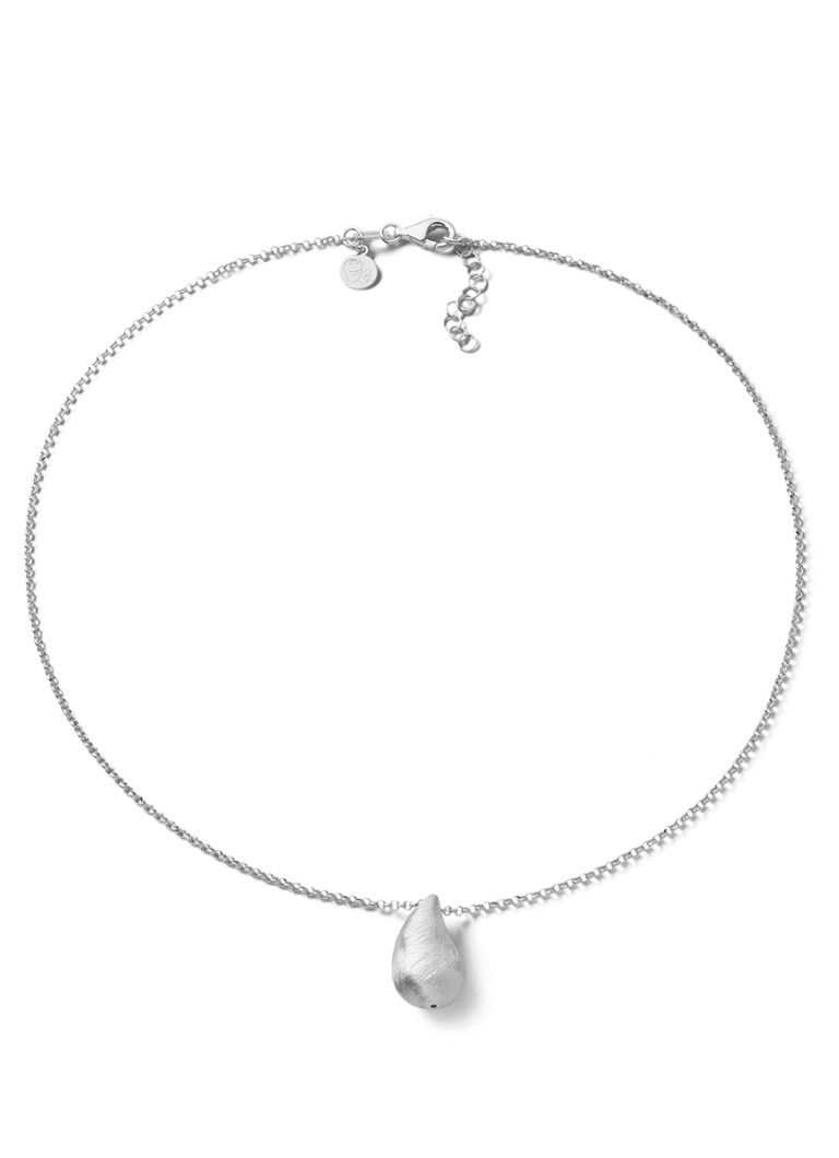 Casa Jewelry Drop Satin necklace of silver